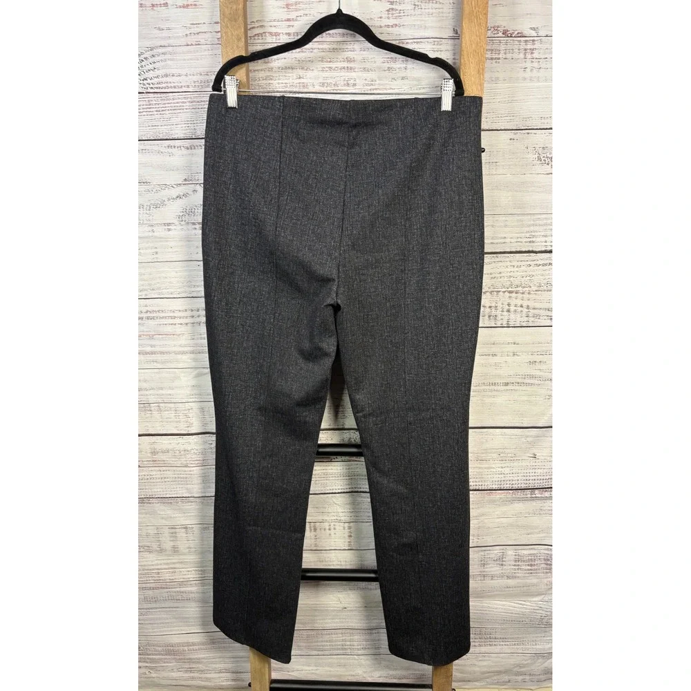 89th + Madison Womens XL Dark Grey Heathered Pull On Straight Leg Dress Pants - Picture 2 of 8